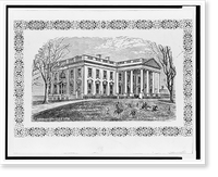 Exterior of the White House, Washington, D.C..H.H. Nichols, sc, Antique Print