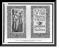 Title page and frontispiece(?) of Songs of Tristram and Ysevlt. Quatrains by Elizabeth Colwell.Elizabeth Colwell, Antique Poster