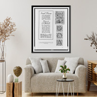 A - Newspaper advertisement for W.K. Cowan & Co. by Elizabeth Colwell. B - One of her book plates, entitled Raymond Latchaw Colwell." C - Three examples of decorative initials" Heritage Wall Art