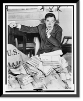 Historic Framed Print, Long worries about his mail,  17-7/8" x 21-7/8"