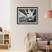 Historic Framed Print, [Adlai E. Stevenson addressing a crowd in Madison Square Garden, New York City],  17-7/8" x 21-7/8"