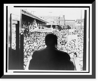 Rear view of Adlai E. Stevenson, addressing a large crowd in Allentown, Pennsylvania, Antique Poster