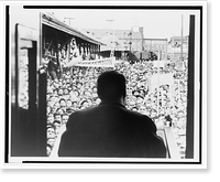 Rear view of Adlai E. Stevenson, addressing a large crowd in Allentown, Pennsylvania, Antique Poster