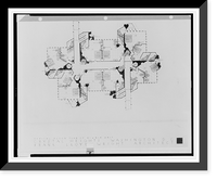 Historic Framed Print, [Crystal City development project, Connecticut Avenue, N.W., Washington, D.C. Presentation notebook. Crystal Heights. Typical floor plan of double unit],  17-7/8" x 21-7/8"