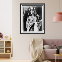 Historic Framed Print, [T.E. Lawrence, half-length portrait, standing, facing front, as Lawrence of Arabia],  17-7/8" x 21-7/8"