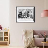 Historic Framed Print, Hauling ore.H. Harral sc.,  17-7/8" x 21-7/8"