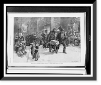 In the Italian quarter - Mulberry Street on a winter evening.drawn by W.A. Rogers, Historic Print
