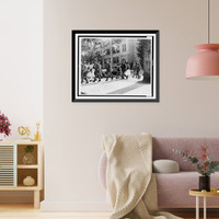 Historic Framed Print, [A group of African-American students leaving Central High School, under trooper escort, Little Rock, Arkansas],  17-7/8" x 21-7/8"