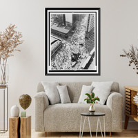 Historic Framed Print, Miss Liberty sees another premature celebration, New York City,  17-7/8" x 21-7/8"