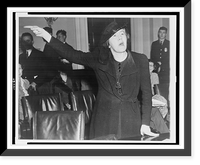 Historic Framed Print, Woman protests lowering of draft age,  17-7/8" x 21-7/8"