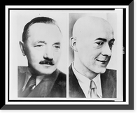 Boleslaw Bierut and J&oacute;zef Cyrankiewicz, head-and-shoulders portraits, Vintage Print