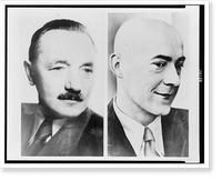 Boleslaw Bierut and J&oacute;zef Cyrankiewicz, head-and-shoulders portraits, Vintage Print