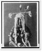Substitute sacred head-dress. Piegan, Historic Print