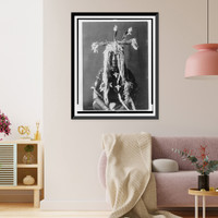 Substitute sacred head-dress. Piegan, Historic Print