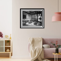 Littered floor of Stock Exchange after market session, New York City, Antique Poster