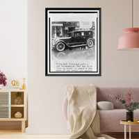 Historic Framed Print, President Coolidge gets a new automobile,  17-7/8" x 21-7/8"