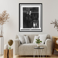 Historic Framed Print, President Coolidge making his speech of acceptance,  17-7/8" x 21-7/8"