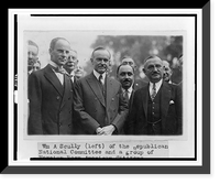 Wm. A. Scully (left) of the Republican National Committee and a group of foreign born American citizens, Historic Reproduction