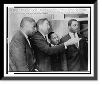 Donald S. Perkins, Pres. of Jewel Co. with ministers of Operation Breadbasket, left to right: Rev. Strom Freeman, Rev. Martin Luther King, and Rev. Jesse Jackson, Vintage Poster