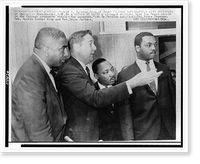 Donald S. Perkins, Pres. of Jewel Co. with ministers of Operation Breadbasket, left to right: Rev. Strom Freeman, Rev. Martin Luther King, and Rev. Jesse Jackson, Vintage Poster