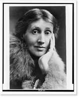 Historic Framed Print, [Virginia Woolf, head-and-shoulders portrait, facing slightly right, left hand under chin],  17-7/8" x 21-7/8"