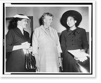 Left to right: Rosa Parks, Eleanor Roosevelt, and Mrs. H.C. Foster (Autherine Lucy), prior to civil rights rally at Madison Square Garden, New York City Classic, Antique Poster