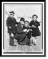 Popular American actress and family return to America aboard the S.S. Leviathan, Antique Poster