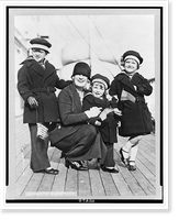 Popular American actress and family return to America aboard the S.S. Leviathan, Antique Poster