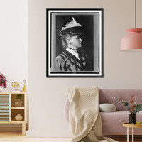 Historic Framed Print, [Gertrude Franklin Horn Atherton, head-and-shoulders portrait, facing right],  17-7/8" x 21-7/8"