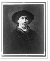 Rembrandt Harmenszoon van Rijn, half-length portrait, facing slightly right, Vintage Wall Art