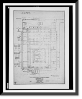 Historic Framed Print, [Organization's building (International Bureau of American Republics"),  17th Street and B Street (now Constitution Avenue),  N.W.,  Washington,  D.C. Footing plan]",  17-7/8" x 21-7/8"