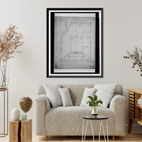 Historic Framed Print, [Alterations to an organization's building (Pan American Union"),  17th Street and B Street (now Constitution Avenue),  N.W.,  Washington,  D.C. Site plan showing grading]",  17-7/8" x 21-7/8"