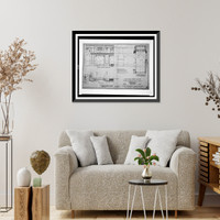 Historic Framed Print, [Organization's building (International Bureau of American Republics"),  17th Street and B Street (now Constitution Avenue),  N.W.,  Washington,  D.C. Revised details of second floor foyer]",  17-7/8" x 21-7/8"