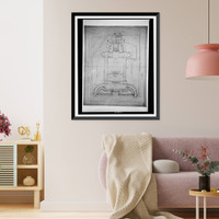 Historic Framed Print, [Organization's building (International Bureau of American Republics"),  17th Street and B Street (now Constitution Avenue),  N.W.,  Washington,  D.C. Basement plan]" - 2,  17-7/8" x 21-7/8"