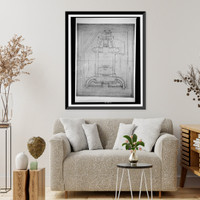 Historic Framed Print, [Organization's building (International Bureau of American Republics"),  17th Street and B Street (now Constitution Avenue),  N.W.,  Washington,  D.C. Basement plan]" - 2,  17-7/8" x 21-7/8"
