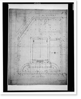 Historic Framed Print, [Alterations to an organization's building (Pan American Union"),  17th Street and B Street (now Constitution Avenue),  N.W.,  Washington,  D.C. Site plan showing grading]" - 2,  17-7/8" x 21-7/8"