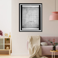 Historic Framed Print, [Alterations to an organization's building (Pan American Union"),  17th Street and B Street (now Constitution Avenue),  N.W.,  Washington,  D.C. Site plan showing grading]" - 2,  17-7/8" x 21-7/8"