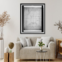 Historic Framed Print, [Alterations to an organization's building (Pan American Union"),  17th Street and B Street (now Constitution Avenue),  N.W.,  Washington,  D.C. Site plan showing grading]" - 2,  17-7/8" x 21-7/8"