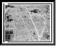 Aerial view of bomb damage in Tokyo, Japan, during the second world war Classic, Historic Reproduction