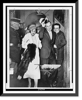 James J. Walker, former Mayor of New York, and the former Betty Compton leaving the City Hall at Cannes, France, following their wedding, Vintage Wall Art