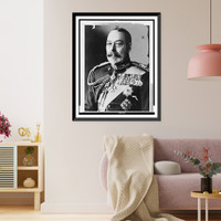 King George V, of England, head-and-shoulders portrait, facing left, wearing the uniform of admiral of the British fleet, Historic Reproduction