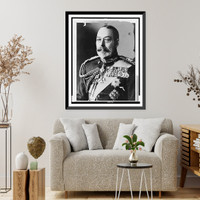 King George V, of England, head-and-shoulders portrait, facing left, wearing the uniform of admiral of the British fleet, Historic Reproduction