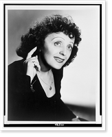 Edith Piaf, half-length portrait, facing right, right hand raised.photo by Alexander Bender, Antique Print