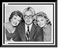 Head-and-shoulders portrait of Peggy Cass, James Thurber, and Joan Anderson.World Telegram & Sun photo by Ed Ford, Antique Wall Art