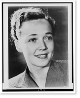 Historic Framed Print, [Marguerite Higgins, head-and-shoulders portrait, facing right],  17-7/8" x 21-7/8"