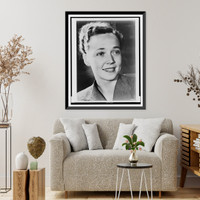 Historic Framed Print, [Marguerite Higgins, head-and-shoulders portrait, facing right],  17-7/8" x 21-7/8"