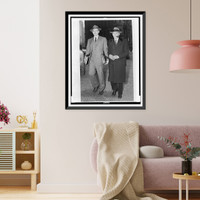 William W. Remington, full-length, facing slightly left, with his lawyer, William C. Chanler, arriving at New York's Federal Court House, Vintage Wall Art
