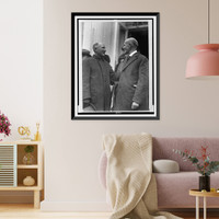 Eugene Debs, after his release from the Atlanta prison, facing his brother Theodore, outside the Department of Justice, Vintage Wall Art