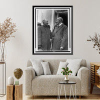 Eugene Debs, after his release from the Atlanta prison, facing his brother Theodore, outside the Department of Justice, Vintage Wall Art