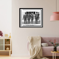 Historic Framed Print, [Herbert Hoover and three members of the Radio Conference, posed standing, full-length],  17-7/8" x 21-7/8"